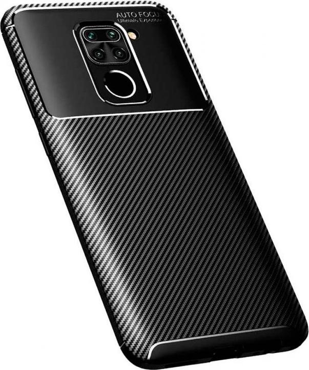 Actual product image Screenguard Xiaomi Redmi Note 9 Cover Carbon Design TPU Case (Xiaomi Redmi Note 9)