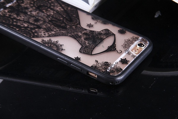 Produktbild König Design Apple iPhone SE 2020 Handy Hülle Mandala Case Schutzhülle Cover Kleid Schwarz (Apple iPhone SE (2nd Gen))