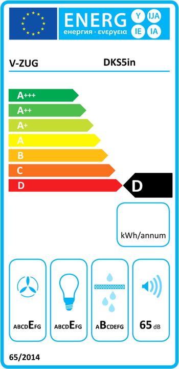 Energie-Label V-ZUG DKS5in (Unterbauhaube)