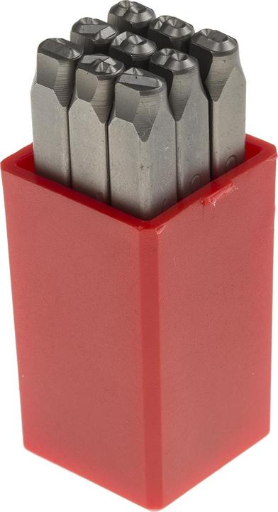 Actual product image RS PRO 4mm digit punch set 9-piece, 0 8