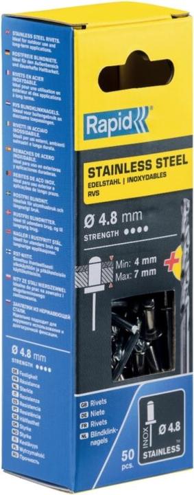 Image du produit Rapid Rivets aveugles en acier inoxydable Ø 4,8 x 10 mm
