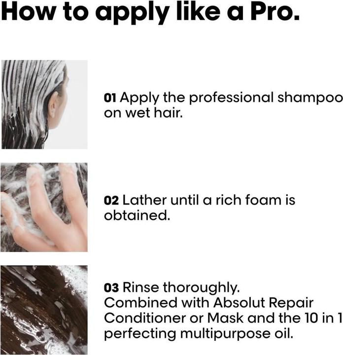 Produktbild L'Oréal Professionnel L’Oréal Paris Serie Expert Absolut Repair Frauen Professionell Shampoo (Flüssiges Shampoo, 300 ml)