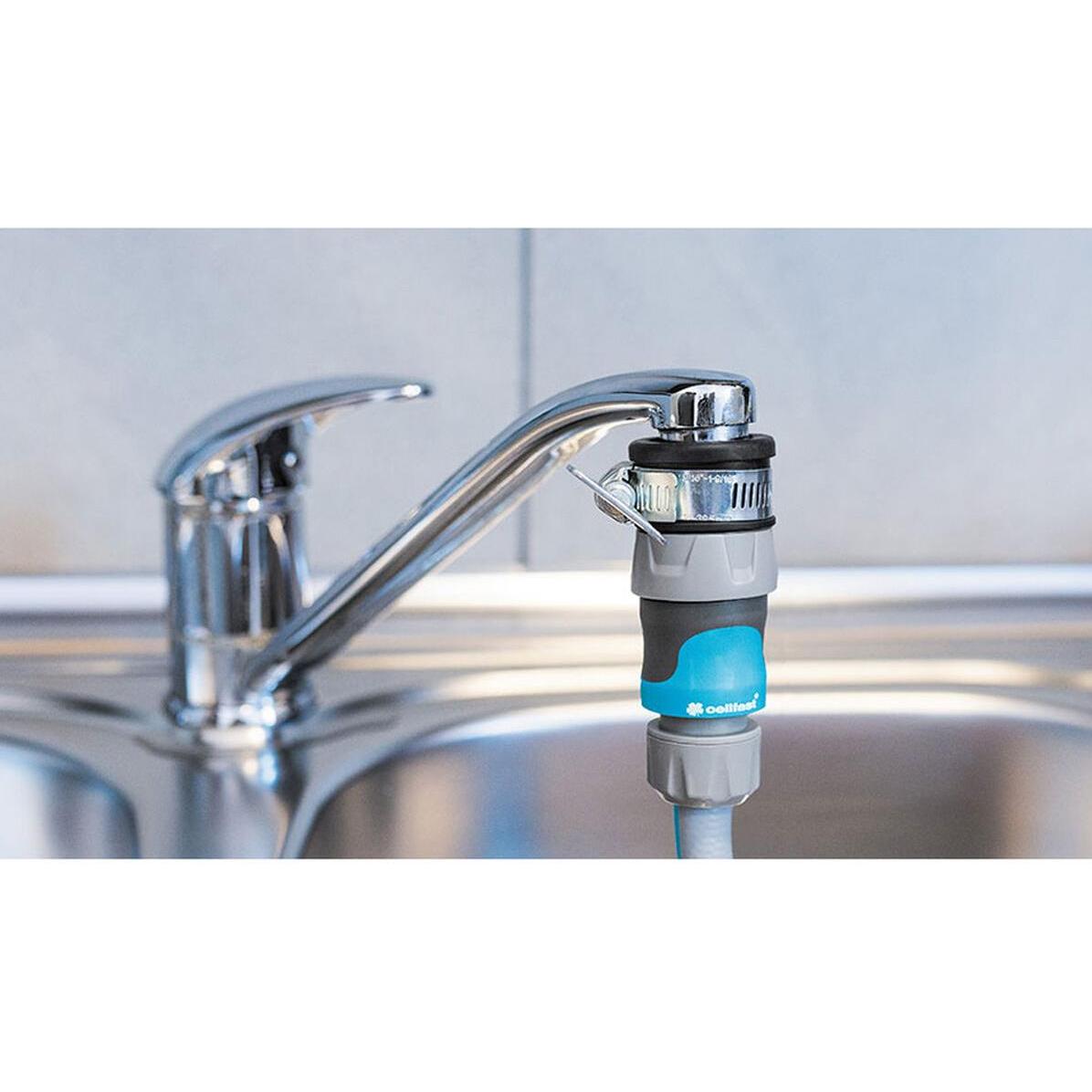 Thumbnail - Cellfast, Steckschlüssel + Stecknuss, universal tap connector with IDEAL clamp 15-19 mm (52-661)