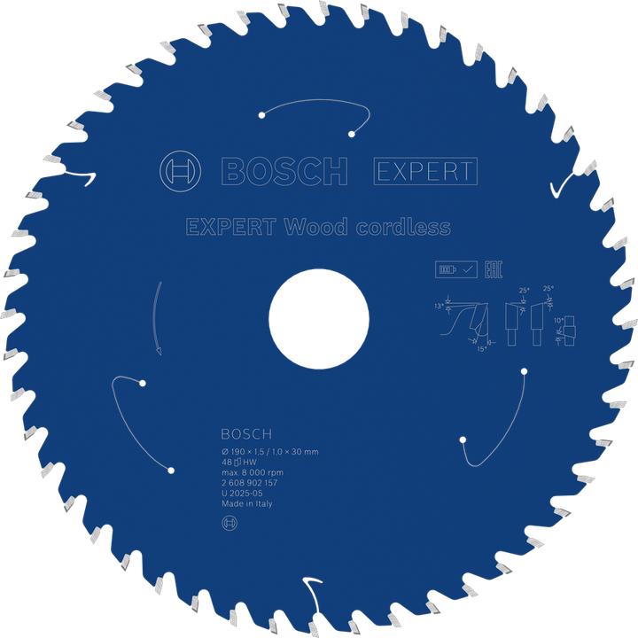 Produktbild Bosch Professional Zubehör EXPERT Wood Kreissägeblatt, 190x30 mm, T48