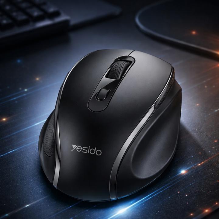 Actual product image Yesido - Wireless Mouse (KB45) - 2.4G Connection, 800-2400DPI, Low Noise - Black (Wireless)