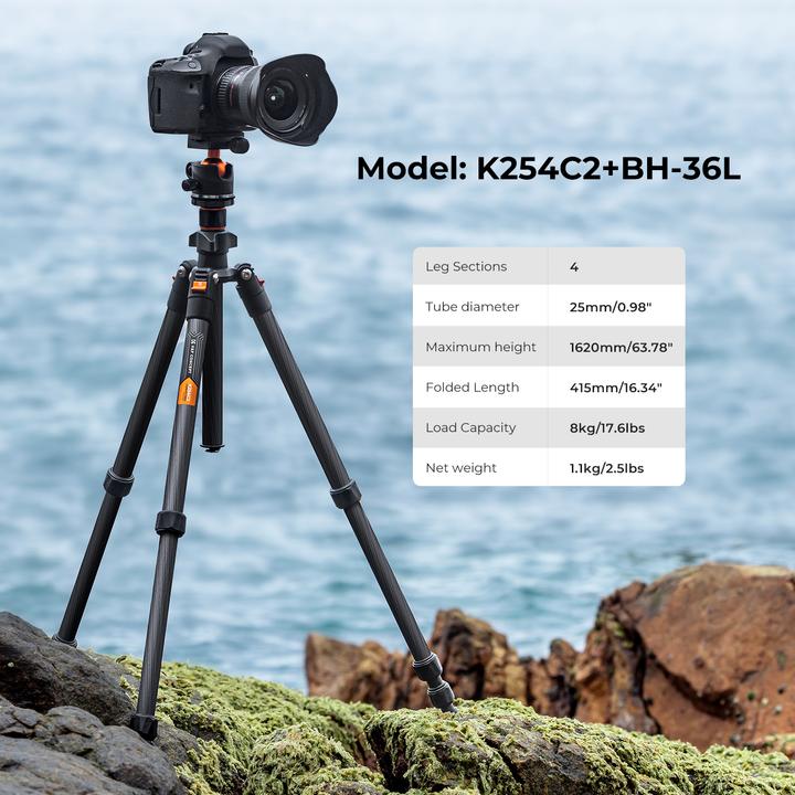 Actual product image K&F Concept K254C2+BH-36L (Carbon)