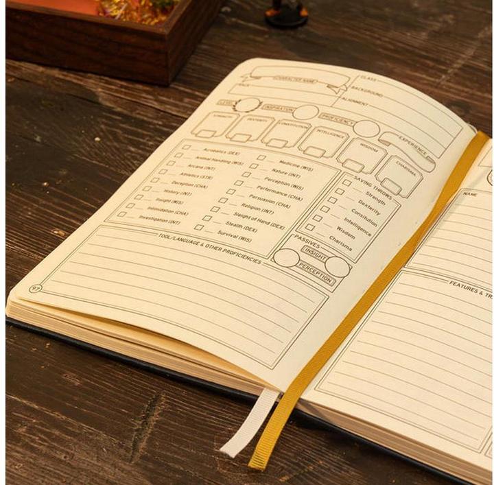 Actual product image Glass Staff Dungeons & Dragons RPG Journal 5e Black (Lined, Hardcover)