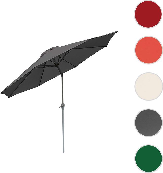 Produktbild Swisshandel24 Sonnenschirm, Gartenschirm, Ø 2,7m neigbar Polyester/Alu 5kg anthrazit (2.70 m)