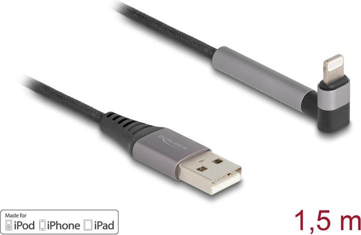 Image du produit Delock Câble de données et de charge USB Type-A vers Lightning pour iPhon (1.50 m, USB 2.0)