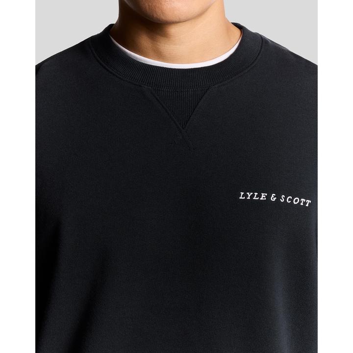 Produktbild Lyle and Scott Sweatshirt mit Pinsel-Schriftzug am Rundhalsausschnitt (XL)