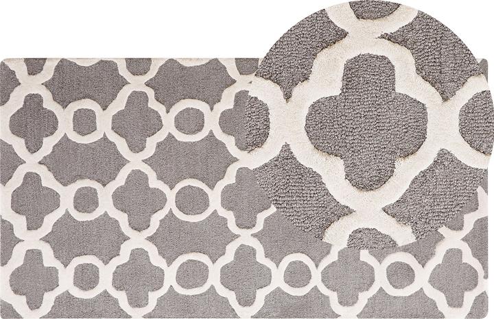 Actual product image Beliani Dark-haired wool 80 x 150 cm gray ZILĖ (80 x 150 cm)