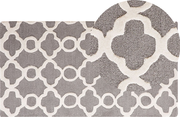 Produktbild Beliani Dunkelhaarige Wolle 80 x 150 cm grau ZILĖ (150 x 80 cm)
