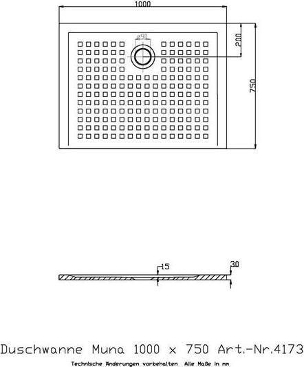 Image du produit Hoesch Receveur de douche en fonte minérale MUNA avec antidérapant 1000 x 750 x 30 mm blanc