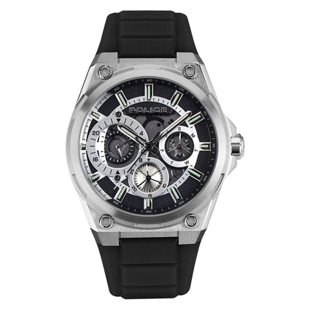 Police, Horloge, Men's Watch (Ã˜ 45 Mm), Zwart, Grijs, (45 mm)