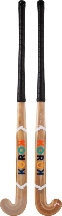 Immagine prodotto Korok Bastone da hockey per bambini in legno per interni - FH100 multicolore (34 cm, A sinistra)