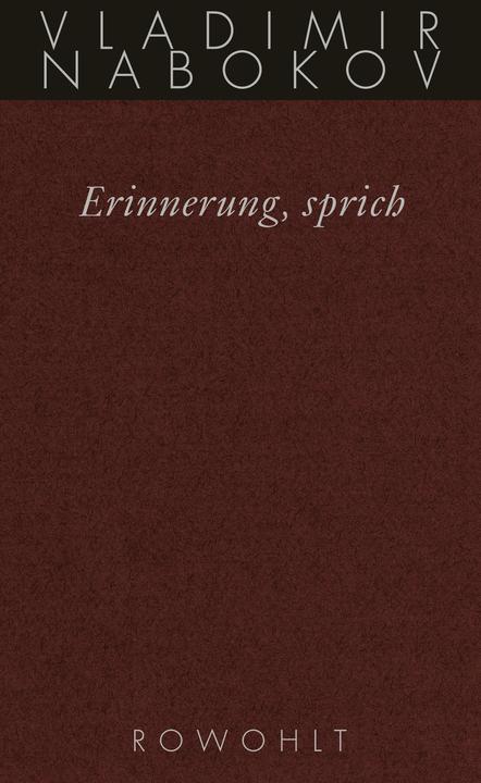 Produktbild Erinnerung, sprich (Deutsch, Vladimir Nabokov, 1991)