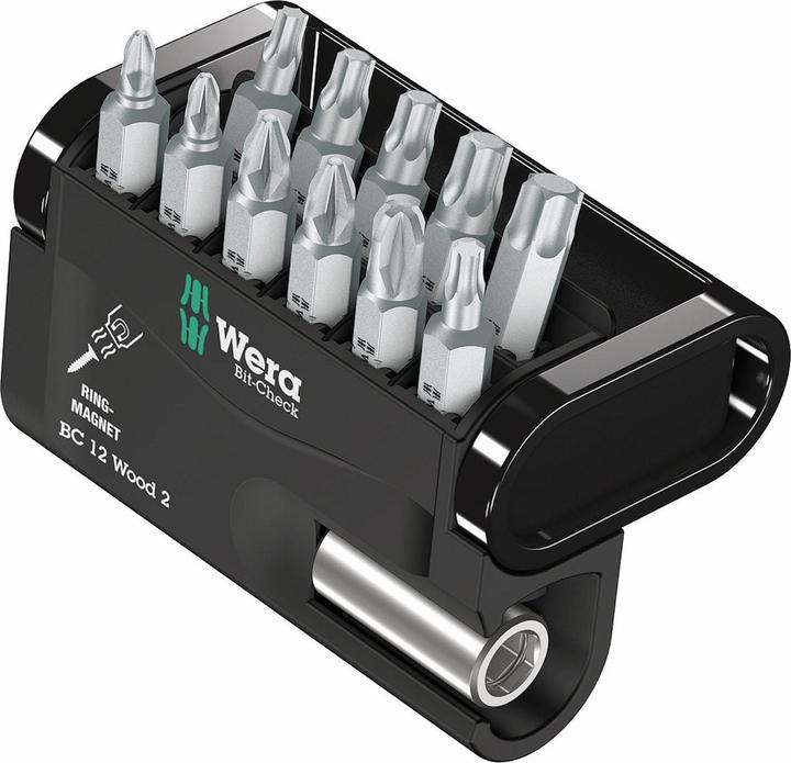Image du produit Wera Bit-Check 12 Wood 2 (Cruciforme Phillips PH, Cruciforme Pozidriv PZ)