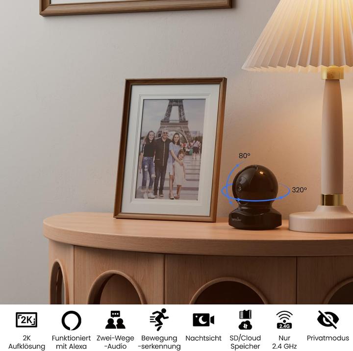 Immagine prodotto Wansview Telecamera IP per interni 1080P (nero)