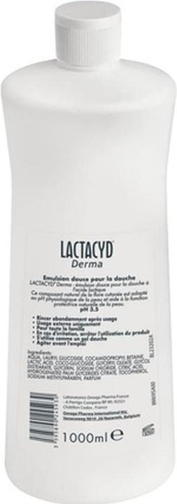 Lactacyd Derma Emulsion Gentle Shower Gel 1 Liter (1000 ml)