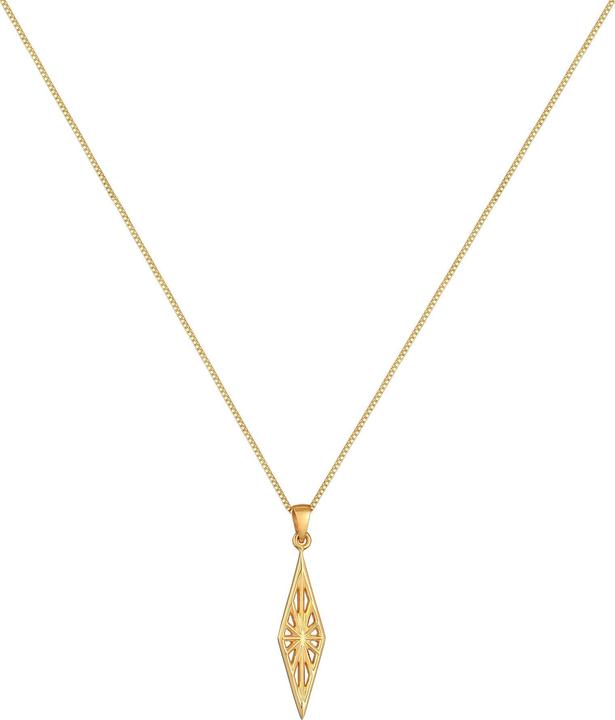 Produktbild Kuzzoi Halskette Herren Raute Marquise Ornament Used Look 925 Silber (925 Sterling Silber, 60 cm)