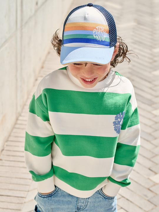 Produktbild Vertbaudet Kinder Cap Trucker-Style, Streifen und Mesh-Einsatz