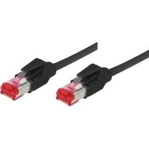 Thumbnail - Tecline Patchkabel S/FTP, PiMF, Cat 6, schwarz, 5,0 m halogenfrei, mit Draka-Kabel und Hirosesteckern TM21 ( (S/FTP, CAT...