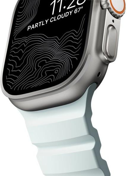 Produktbild Nomad Rocky Point Band 46/49mm Icy Blue Glow Connector Natural (Kompressionsgeformter Fluorkautschuk (FKM), Apple Watch Ultra 2, Apple Watch Ultra)