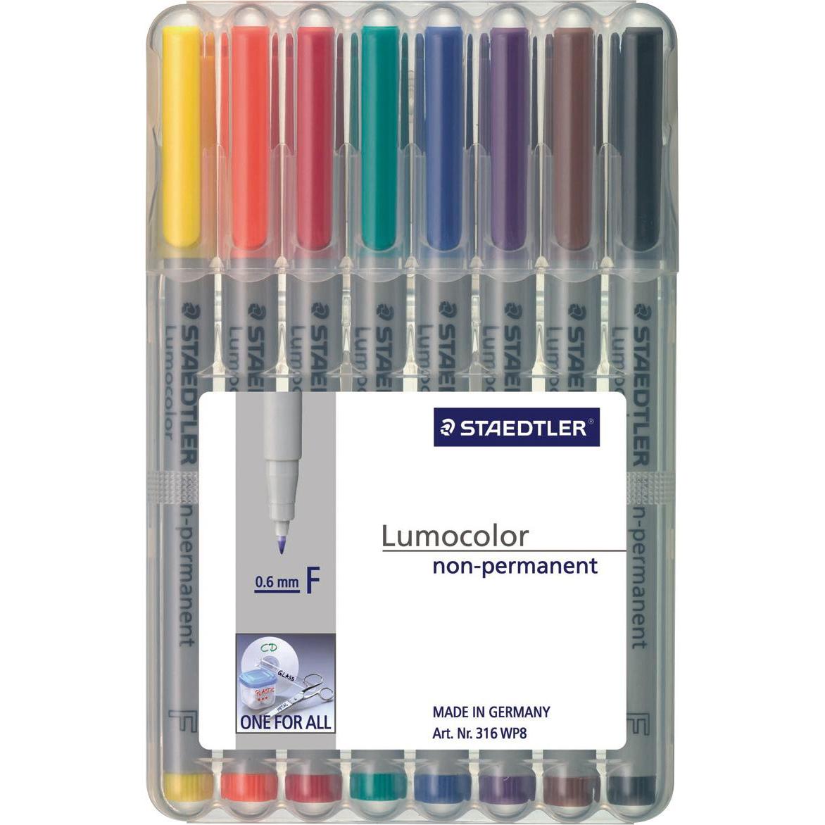 Staedtler, Marker, Lumocolor non-permanent (Mehrfarbig, 0.60 mm, 8 x)