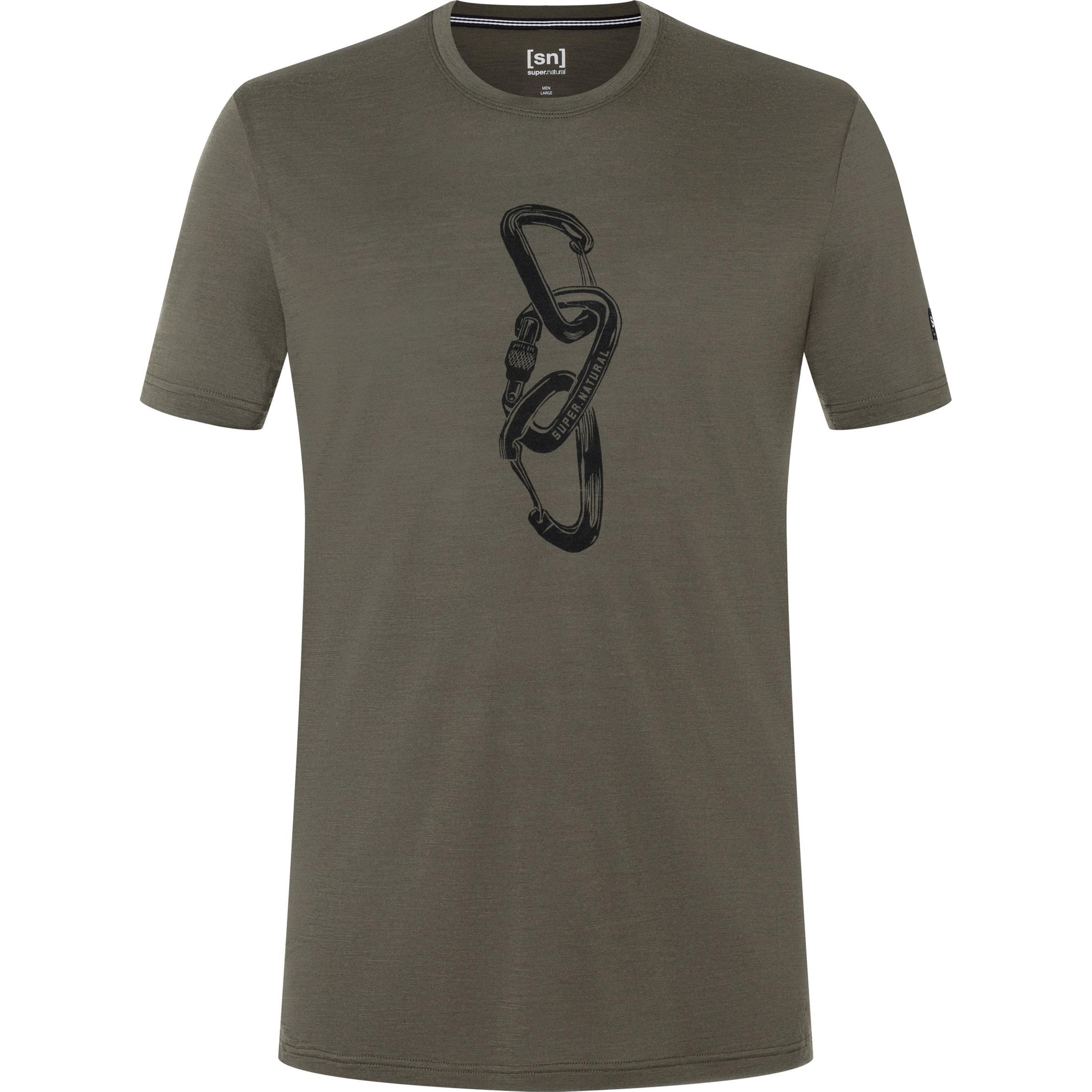 Super Natural, Herren, Sportshirt, Carabineri Tee (L), Braun, L