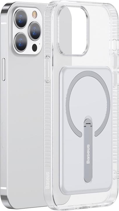 Image du produit Baseus Étui téléphone magnétique avec support pour iP13 Pro 6.1inch 2021 Transparent (Apple iPhone 13 Pro)