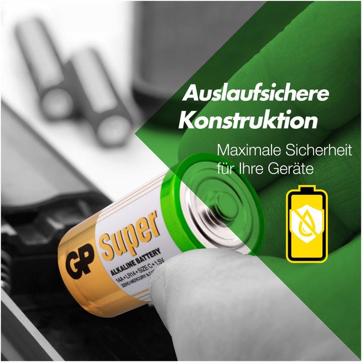 Produktbild GP Batteries C Baby Batterie GP Alkaline Super - 4 Stück (4 Stk., C)