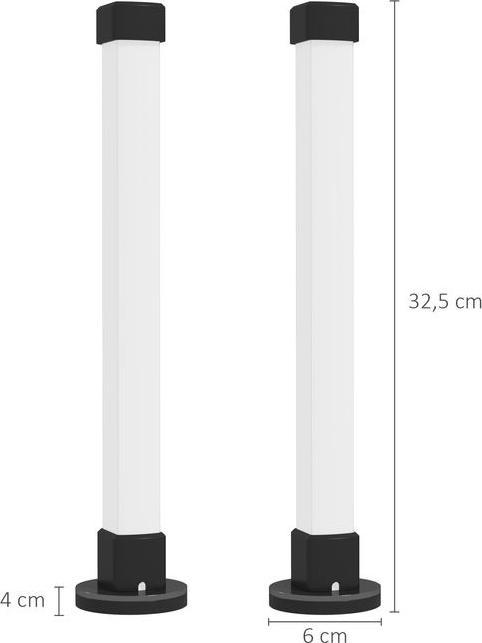 Produktbild Swisshandel24 2er-Set LED-Lampe, Tischlampe mit App- und Fernsteuerung, Farb-Modi, Weiss