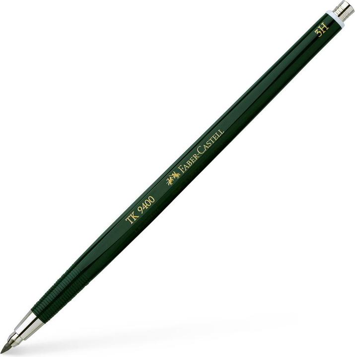 Immagine prodotto Faber-Castell Castell 139413 - Matita a scatto TK 9400, spessore mina: 2 mm, durezza: 3H, colore fusto: verde (2 mm, 3H, 1 x)