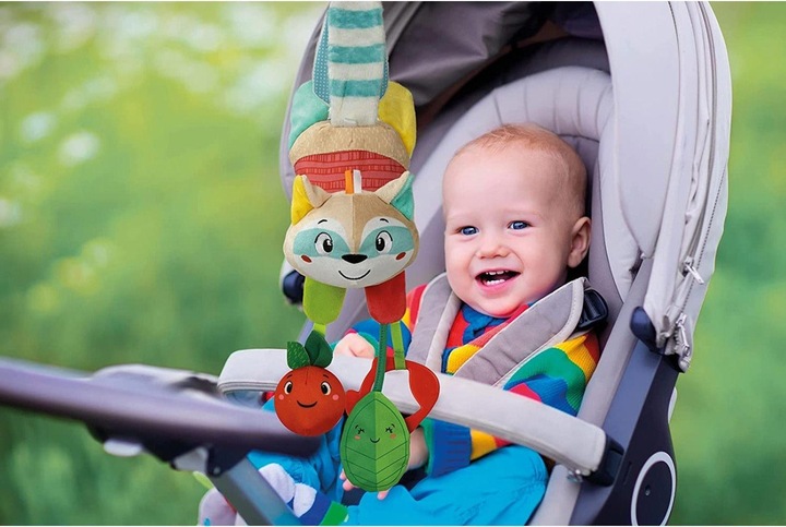 Actual product image Clementoni Clip Easy Peasy raccoon soft toy