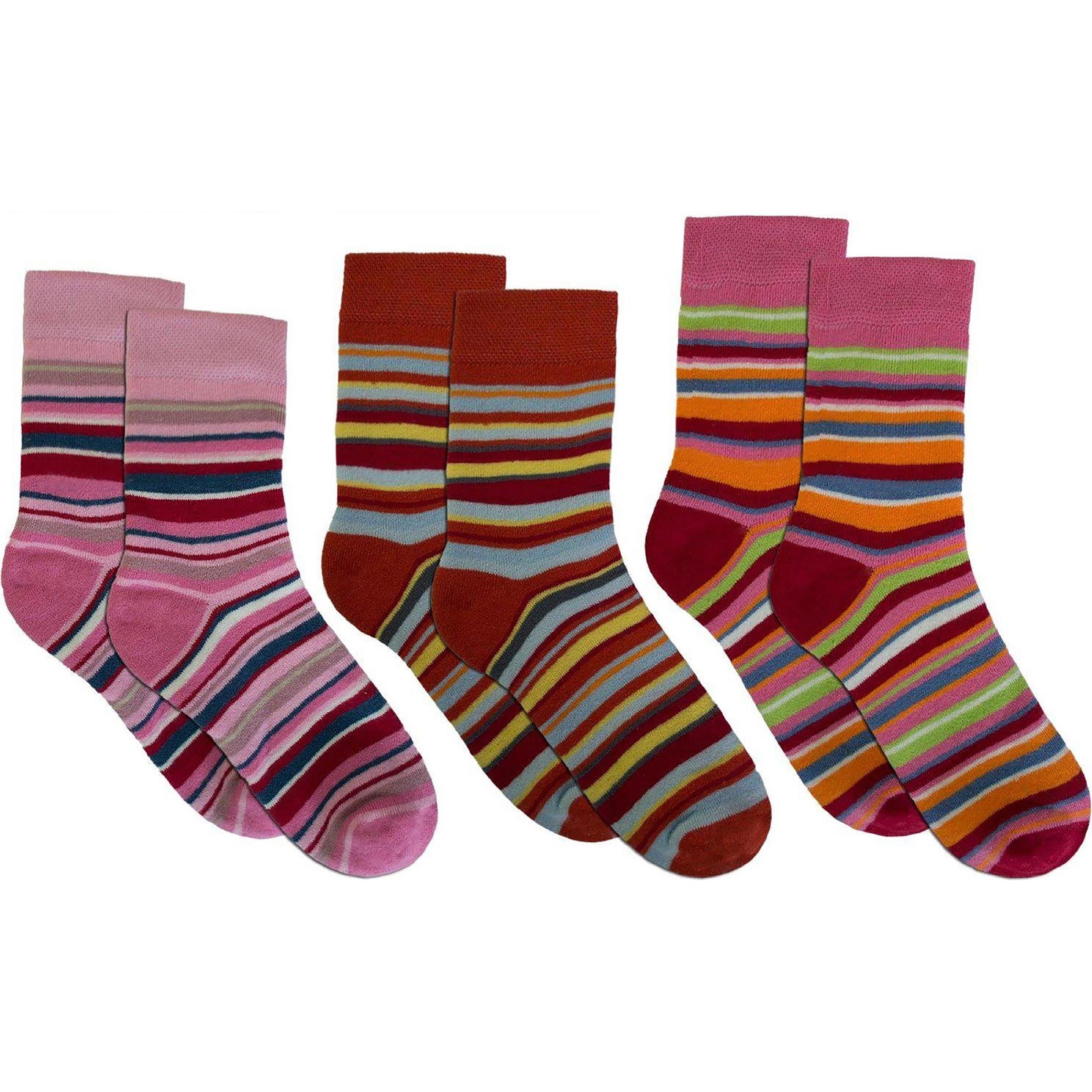 Normani, Unisex, Socken, 3 Paar Kinder-Ringel-Thermosocken, (3er Pack, 31 - 34)