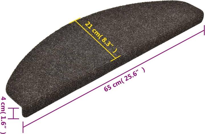 Immagine prodotto vidaXL Treppenmatte (65 x 21 cm)