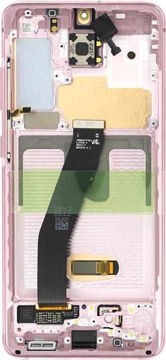 Actual product image Samsung Display + frame (without camera) G980F / G981B Galaxy S20 / 5G pink GH82-31432C (Display, Galaxy S20 5G, Galaxy S20)