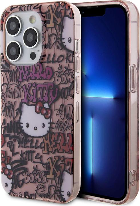 Produktbild Hello Kitty HKHCP14LHDGPTP iPhone 14 Pro 6.1" różowy/pink hardcase IML Tags Graffiti (Apple iPhone 14 Pro)