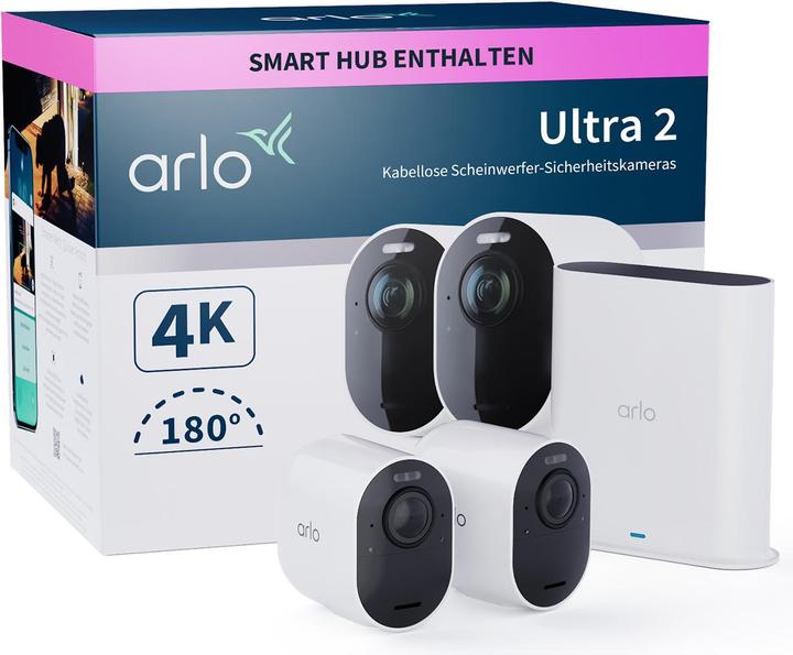 Image du produit Arlo Caméra Ultra 2 Spotlight, lot de 2 (3840 x 2160 pixels)