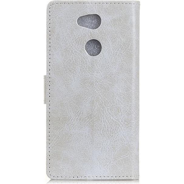 Thumbnail - MU Classic Crazy Horse III Leder Bookcover Series (Xperia XA2 Plus), Smartphone Hülle, Weiss