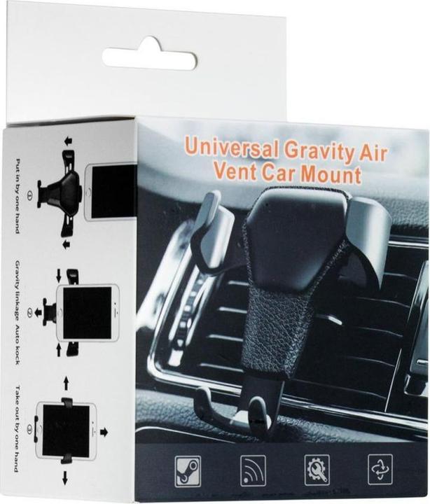 Produktbild Hurtel Car Holder H01 Black gravity car holder for the ventilation grille