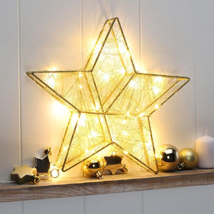 Image du produit Hermex Étoile de Noël à LED Étoile métallique Étoile à LED Étoile filaire Étoile lumineuse