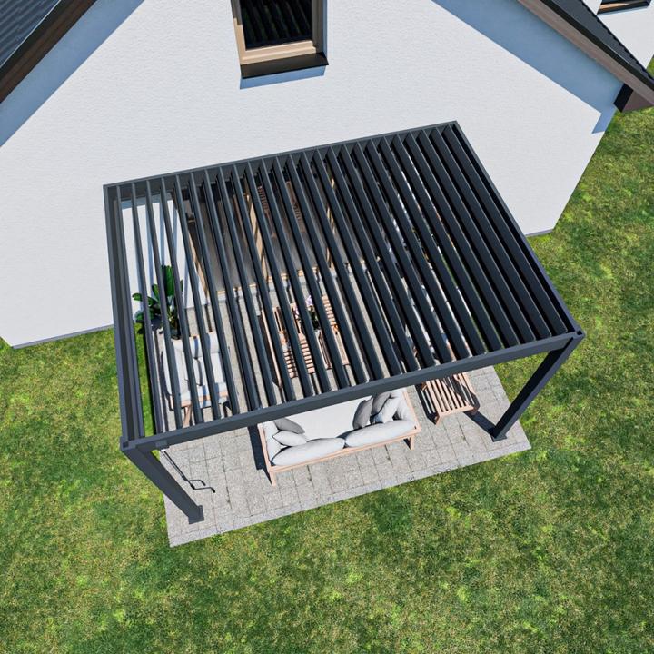Immagine prodotto Weide Pergola a muro Deluxe Plus 3x4m antracite (400 cm, 300 cm)