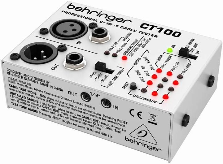 Image du produit Behringer Square Kabeltester CT100 (Testeur de câbles audio)