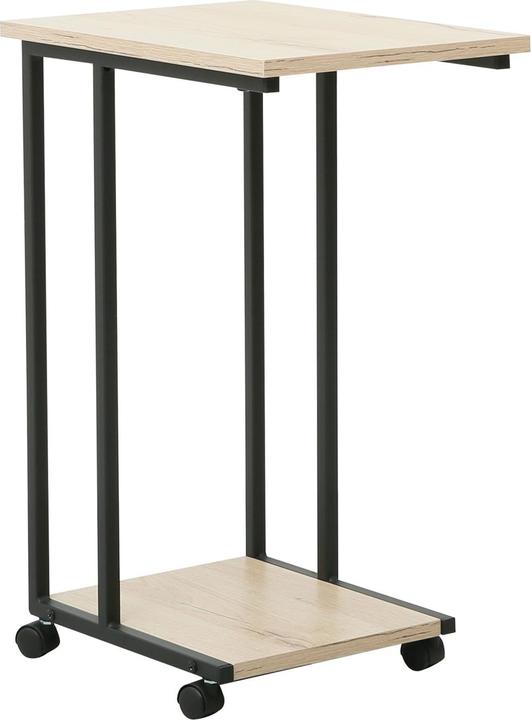 Produktbild HTI-Living Beistelltisch Cedrik auf Rollen Artisaneiche-Schwarz (40 x 30 x 60 cm)
