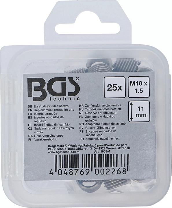 Image du produit BGS Inserts taraudés | M10 x 1,5 mm | 25 pièces