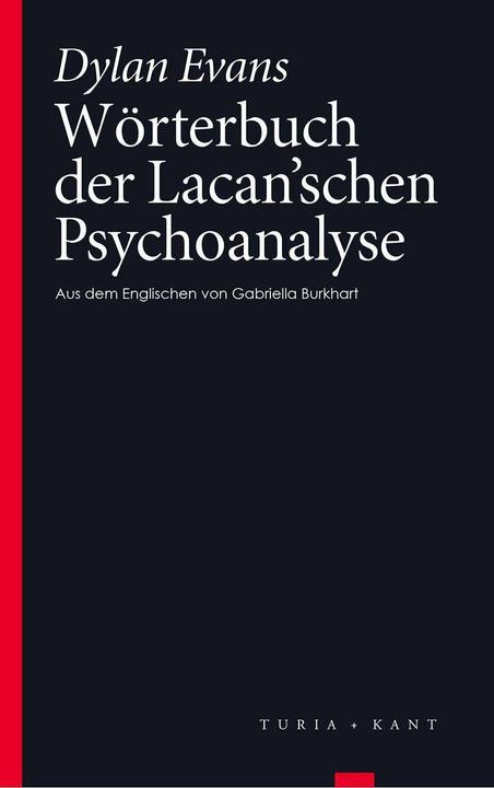 Actual product image Wörterbuch der Lacan'schen Psychoanalyse (German, Dylan Evans, 2017)