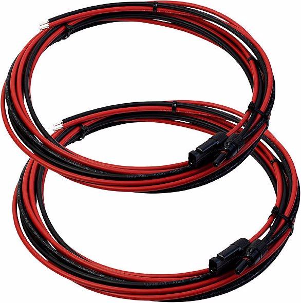 Revolt Lot de 2 câbles de connexion pour modules solaires (Câble solaire)
