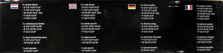 Actual product image Benson Chisel - punch set 12 pieces jumbo