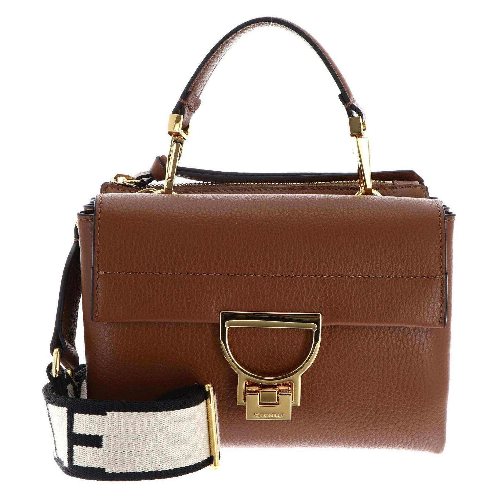 Coccinelle, Damen, Handtasche, Arlettis Signature Handbag Grained Leather, Braun